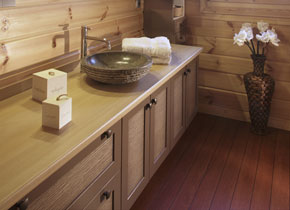 Chalet en bois : Salle de bain