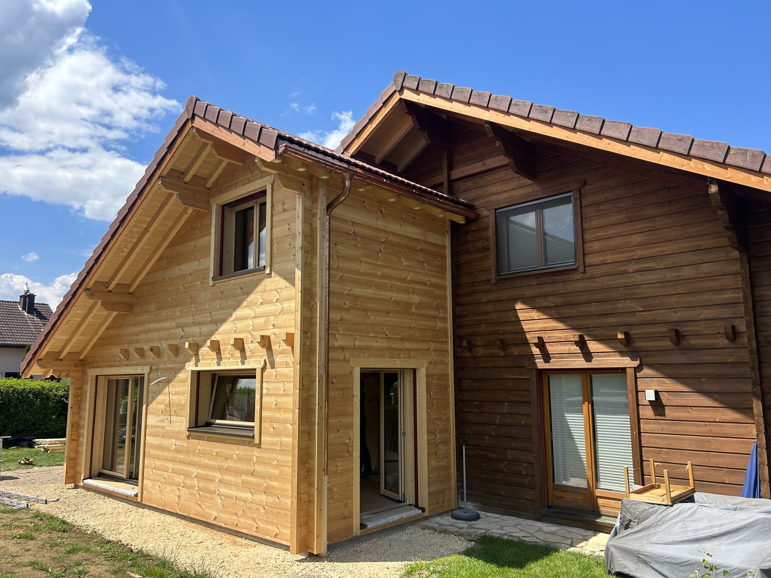 Extension chalet madrier